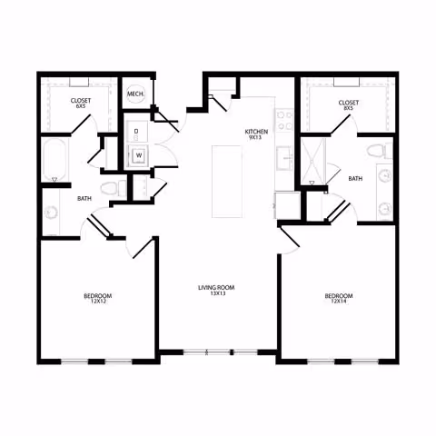 Unit 3316 5416 floor plan